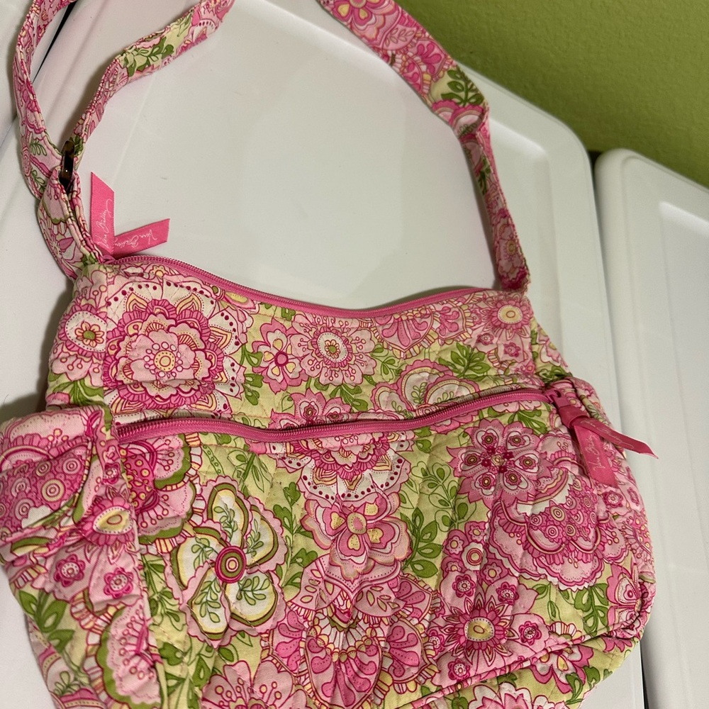 Vera Bradley Floral Pink and Green Women's Bag